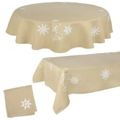 Let It Snow Fabric Tablecloths / Napkins Xmas Decoration -XS Stock Shop 098c2706 4b23 4956 b916 c01550af6dd3