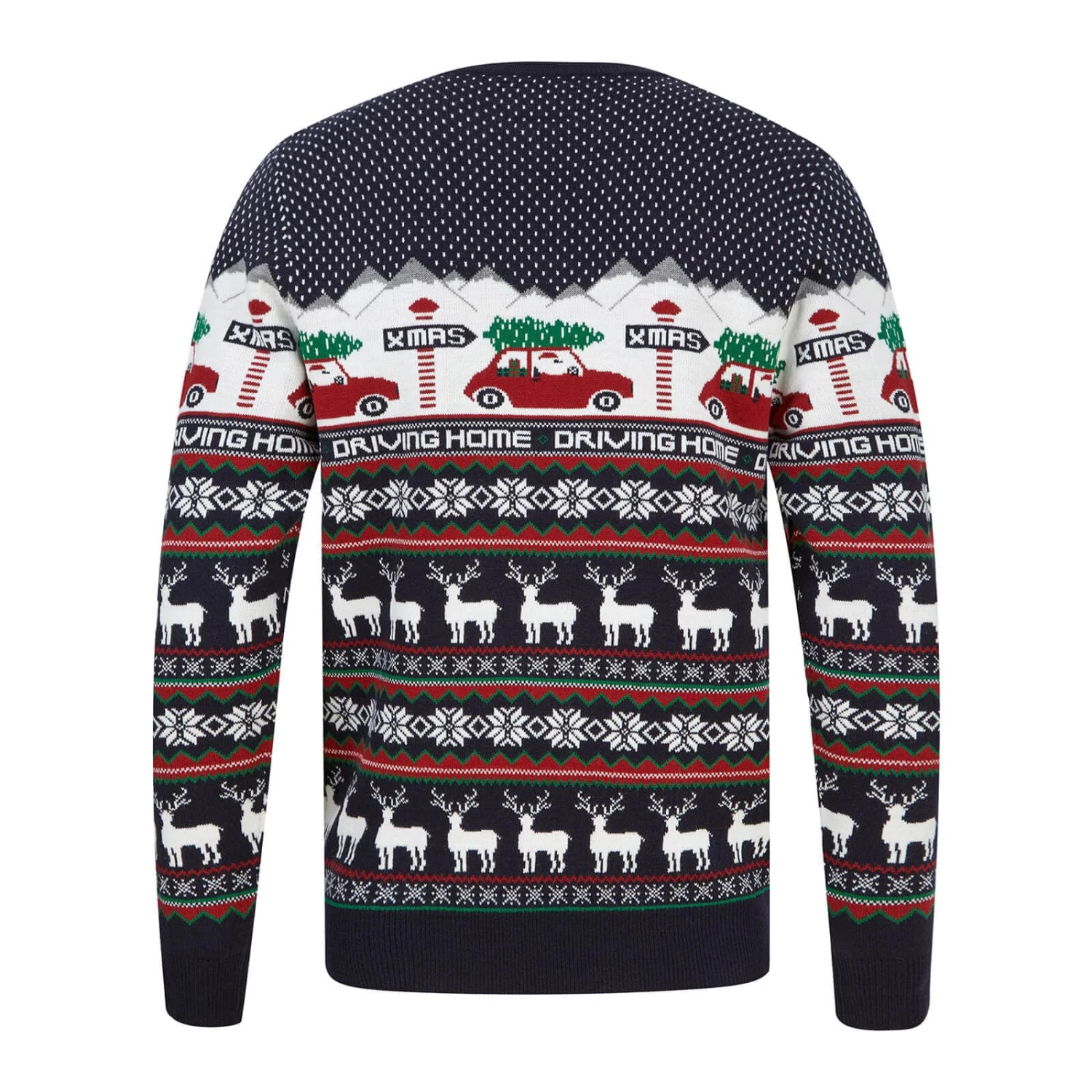 Mens Driving Home Fair Isle Style Christmas Jumper 2 Mens Driving Home Fair Isle Style Christmas Jumper - Image 2
