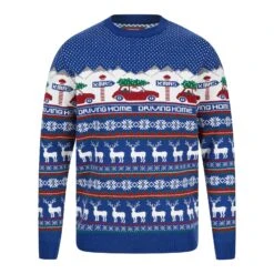 Mens Driving Home Fair Isle Style Christmas Jumper 9 Mens Driving Home Fair Isle Style Christmas Jumper -XS Stock Shop 1A189551F 1.opt