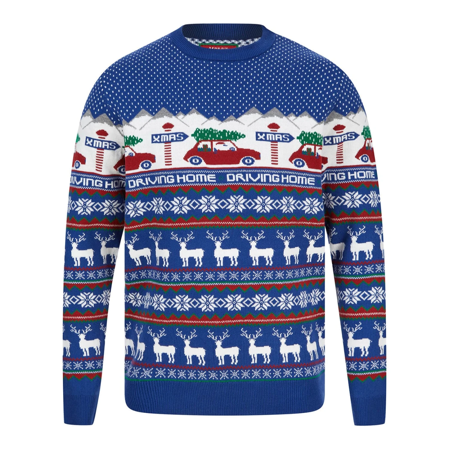 Mens Driving Home Fair Isle Style Christmas Jumper 4 Mens Driving Home Fair Isle Style Christmas Jumper - Image 4