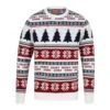 Mens Fair Isle Style Merry Xmas Christmas Jumper