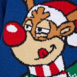 Kids Reindeer Throwing Snowballs Christmas Jumper -XS Stock Shop 2A189871A 3.opt