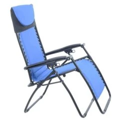 Padded Garden Recliner Relaxer Seat Bright Blue Zero Gravity Chair -XS Stock Shop 33 81575.1590747785.725.725