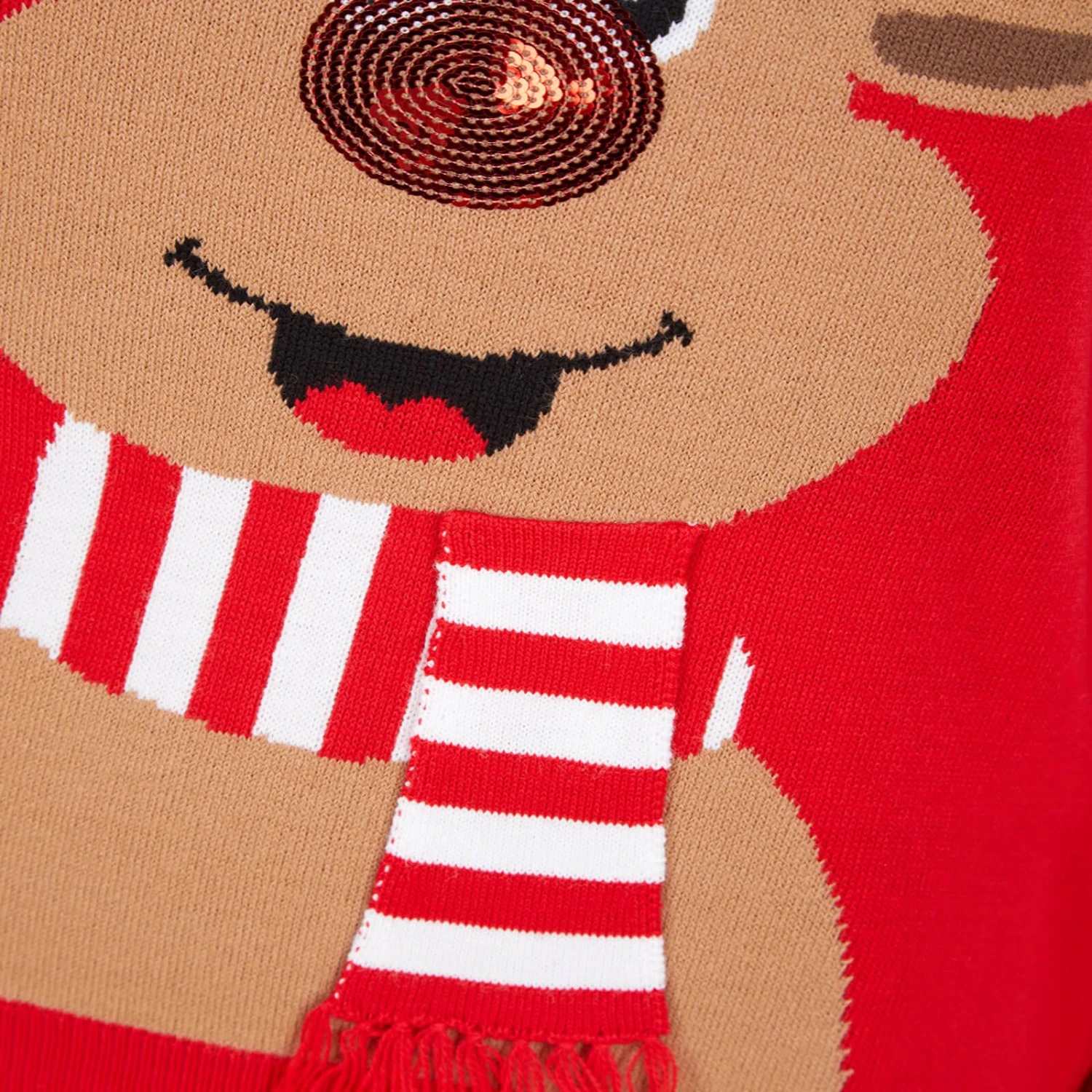 Womens Sequin Reindeer Christmas Jumper 3 Womens Sequin Reindeer Christmas Jumper - Image 3