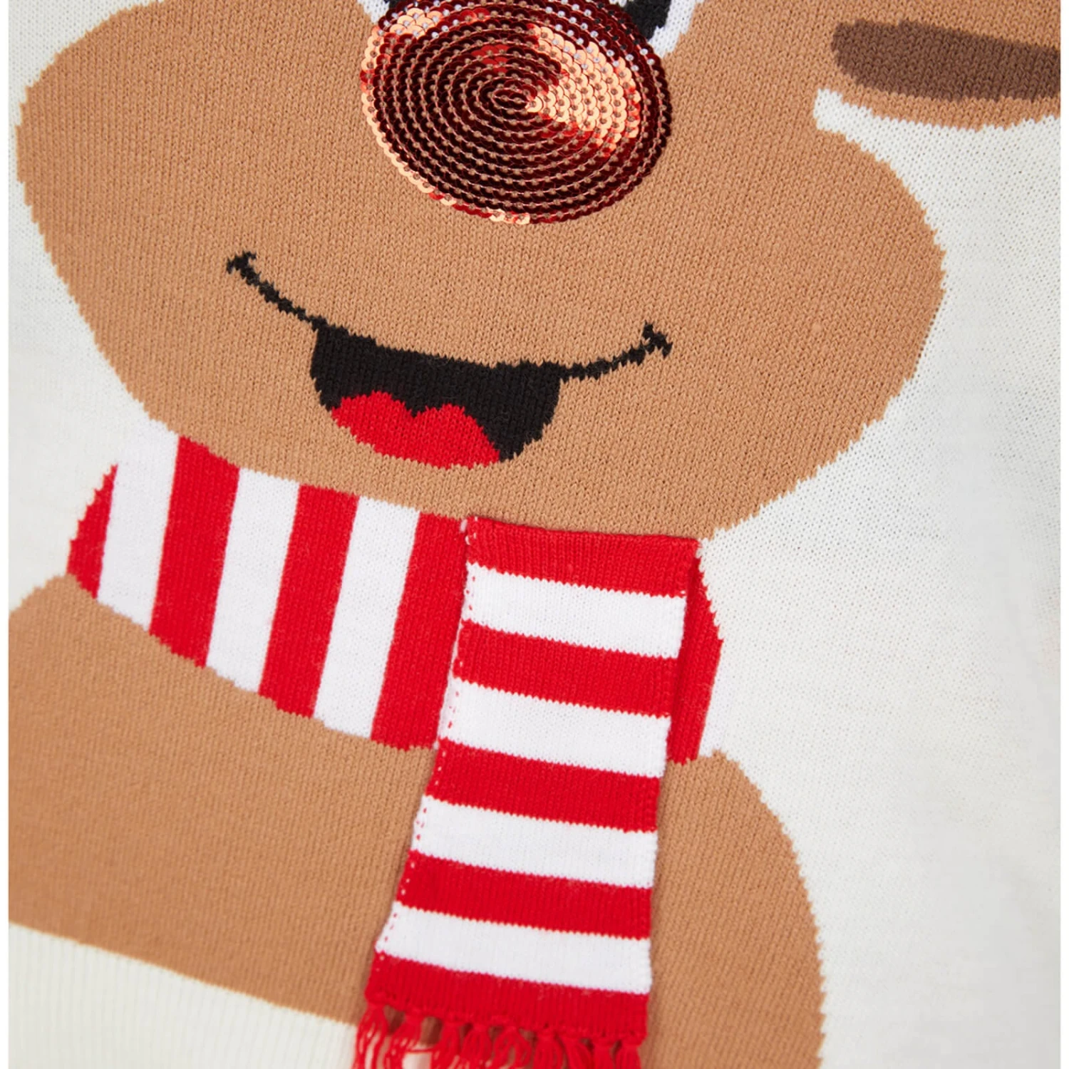 Womens Sequin Reindeer Christmas Jumper 6 Womens Sequin Reindeer Christmas Jumper - Image 6