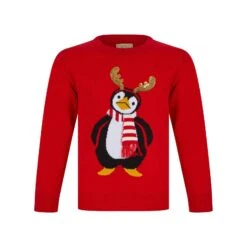 Kids Sequin Reindeer Penguin Christmas Jumper -XS Stock Shop 4A190261F 1.opt