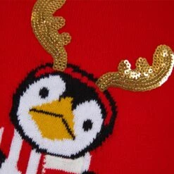 Kids Sequin Reindeer Penguin Christmas Jumper -XS Stock Shop 4A190261F 3.opt
