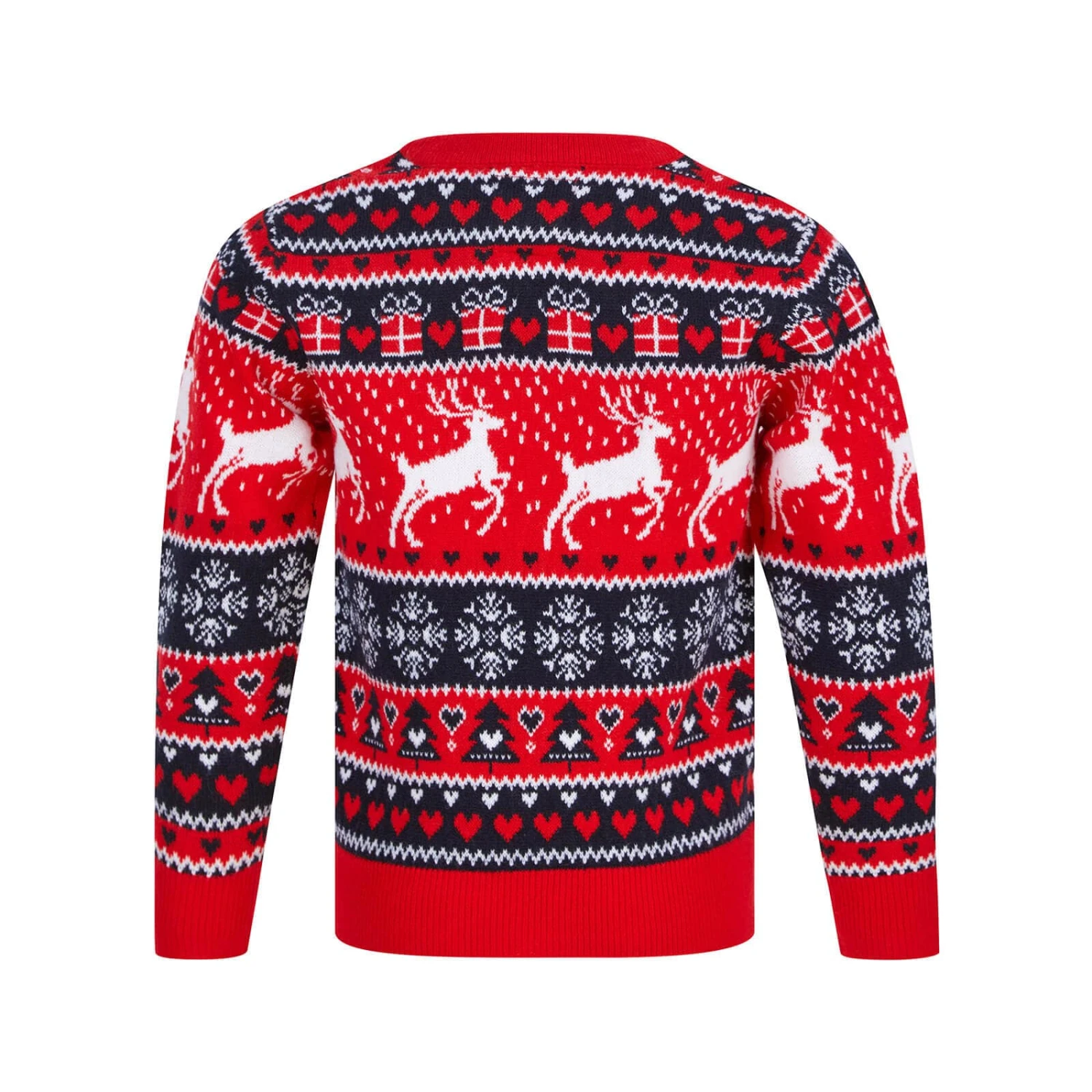 Kids Reindeer Traditional Pattern Christmas Jumper 2 Kids Reindeer Traditional Pattern Christmas Jumper - Image 2