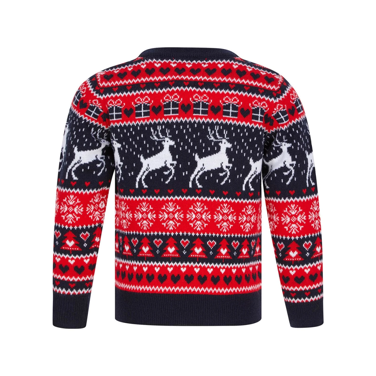 Kids Reindeer Traditional Pattern Christmas Jumper 5 Kids Reindeer Traditional Pattern Christmas Jumper - Image 5