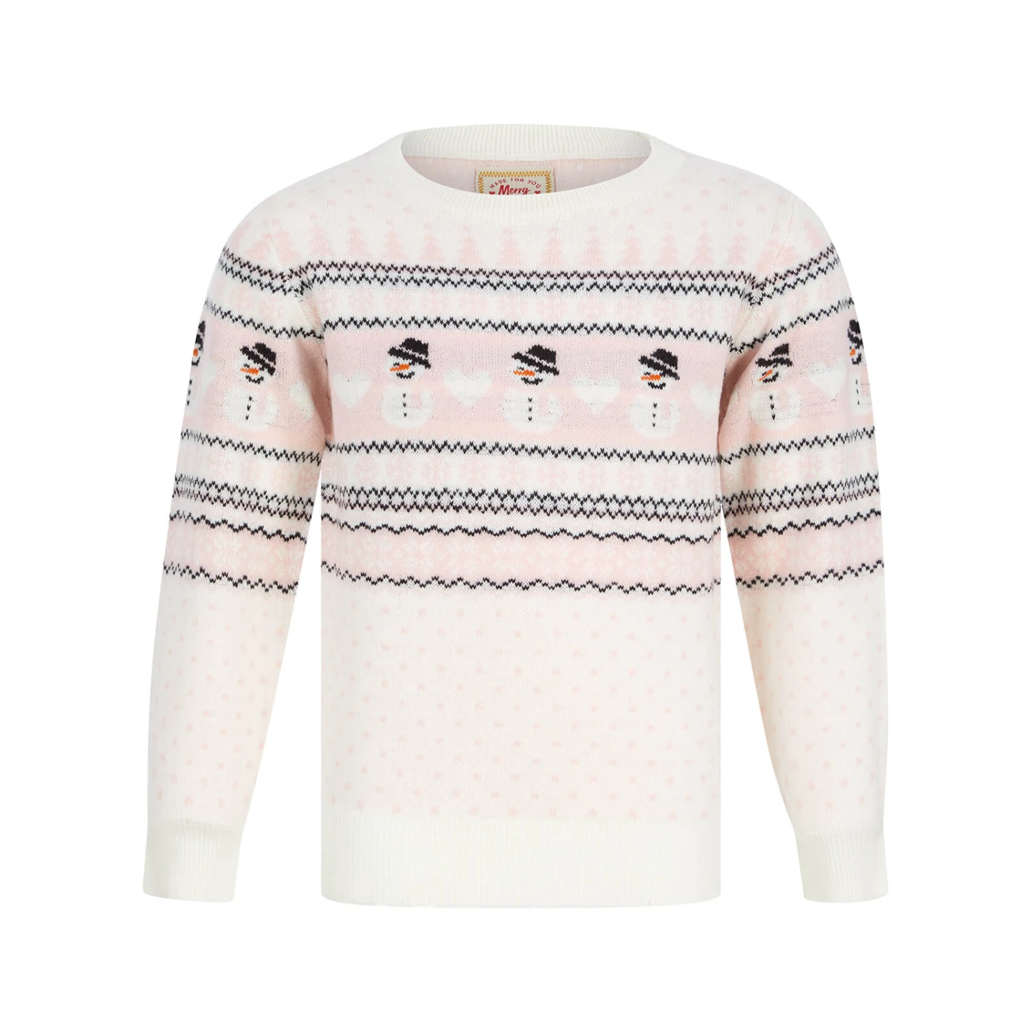 Kids Snowman Traditional Pattern Christmas Jumper 4 Kids Snowman Traditional Pattern Christmas Jumper - Image 4