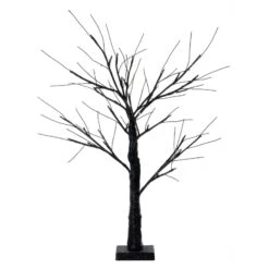 Black Glitter Mini Halloween Twig Tree LED Lights 60cm -XS Stock Shop 550a55d2 27b6 4ed0 8f42 e1544bd96b99