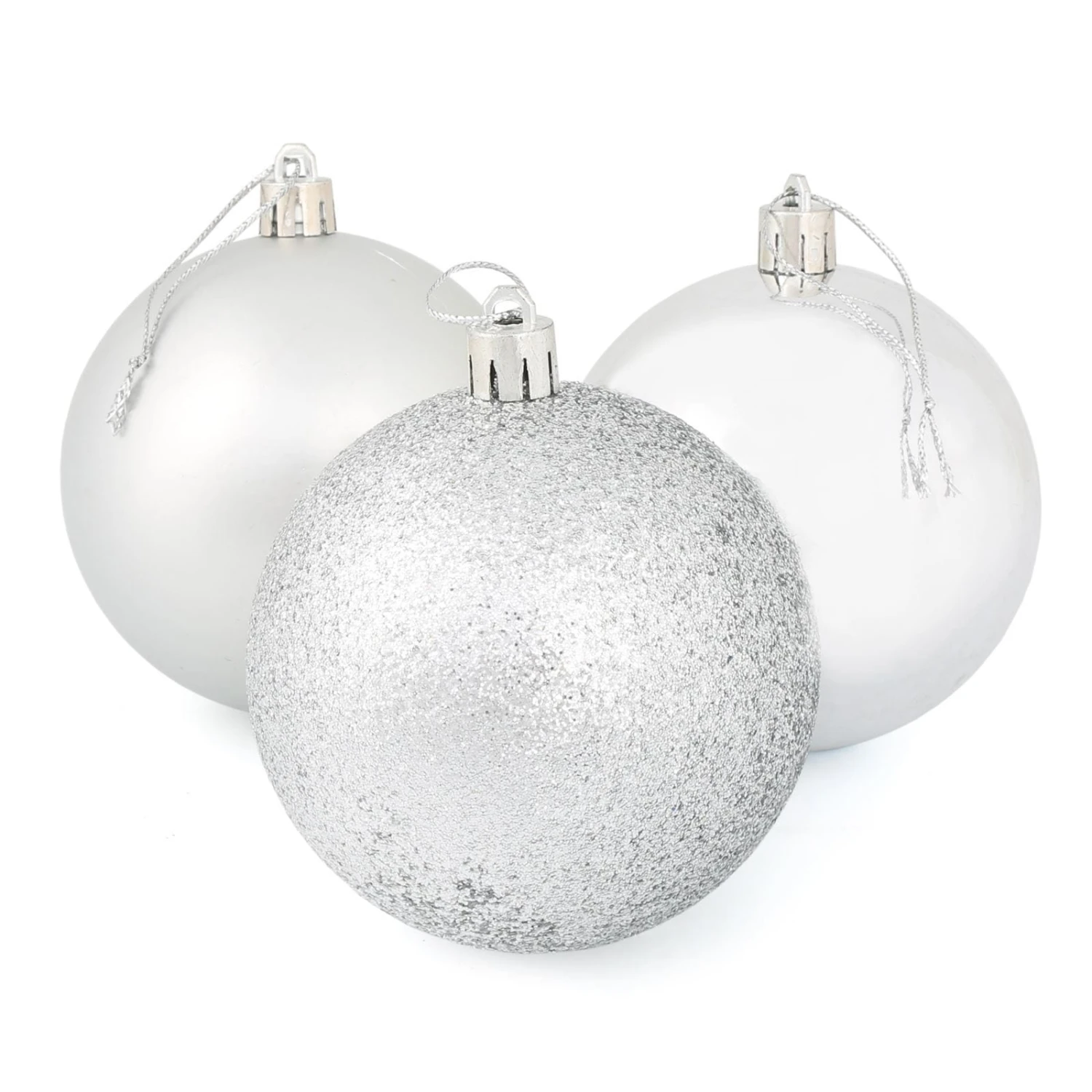 9 X 8cm Christmas Tree Baubles Matte Glitter Mirrored Styles 5 9 X 8cm Christmas Tree Baubles Matte Glitter Mirrored Styles - Image 5