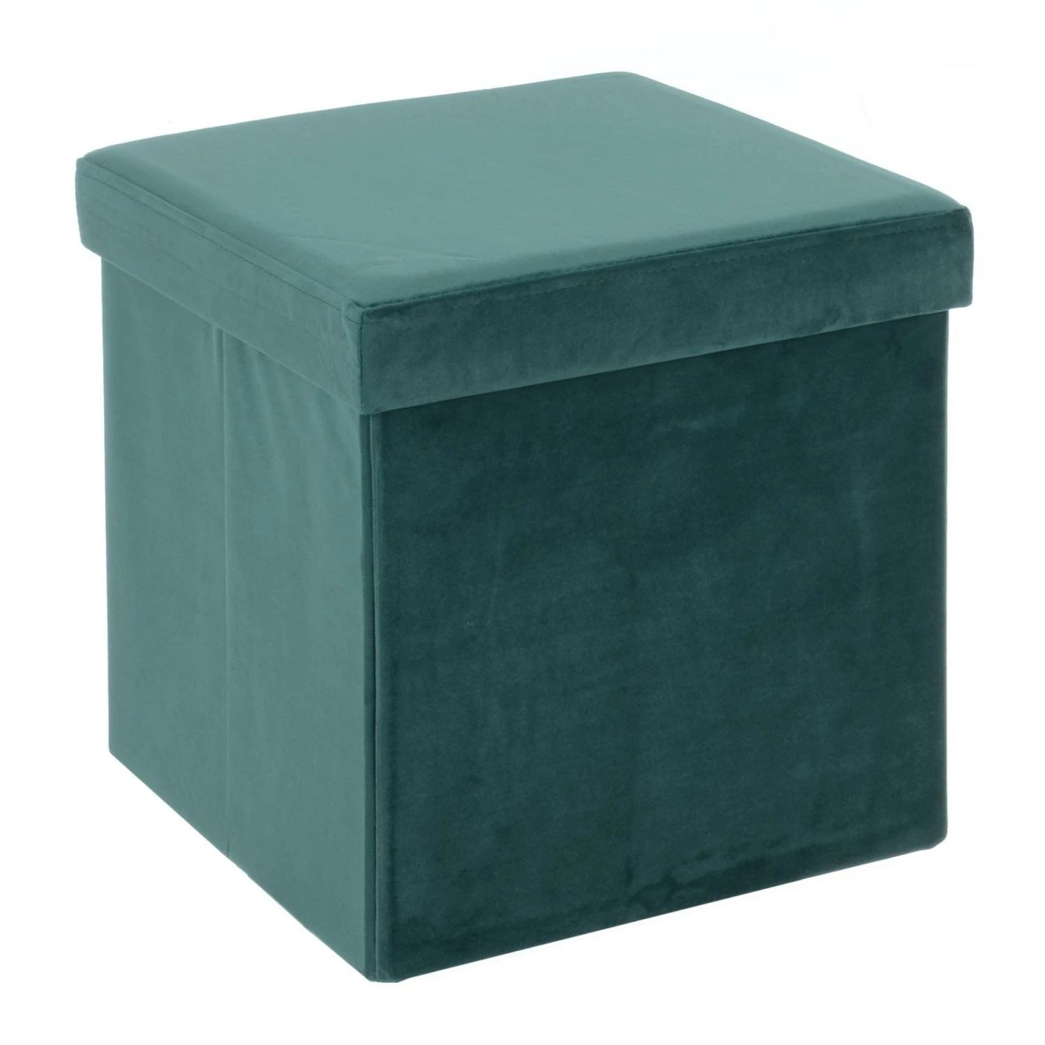 Hodge & Hodge Velvet Effect Storage Ottoman With Lid 9 Hodge & Hodge Velvet Effect Storage Ottoman With Lid - Image 9