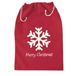 Santa Sack Christmas Presents Bag Red Grey 50x70cm -XS Stock Shop BEAXMA141171 H