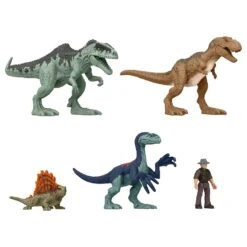 Jurassic World Minis Pack Of 5 Dinosaur Theme Action Figures -XS Stock Shop D23477 A 2 opt