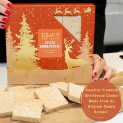 9 X 200g Deans Spiced Gingerbread Shortbread Squares B/B 15 JUN 2023 -XS Stock Shop DEA2330 3 opt