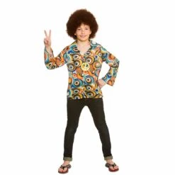 Kids Retro Hippie Shirt 60s Peace Groovy Fancy Dress