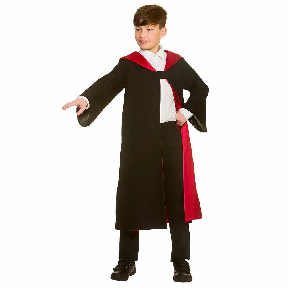 Deluxe Wizard Robe Childs Fancy Dress Halloween Age 8-10 1 Deluxe Wizard Robe Childs Fancy Dress Halloween Age 8-10