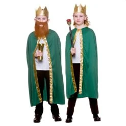 Childs King Queen Robe & Crown Set Gold Trim Fancy Dress 85cm 8 Childs King Queen Robe & Crown Set Gold Trim Fancy Dress 85cm -XS Stock Shop EGB 4929 1 opt