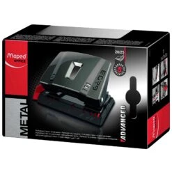 Helix Maped Office Advanced Grey Metal Two Hole Punch Up To 25 Sheets