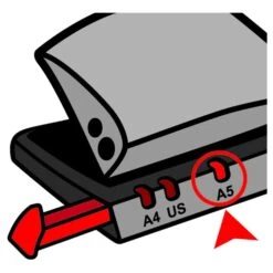 Helix Maped Office Advanced Grey Metal Two Hole Punch Up To 25 Sheets -XS Stock Shop EXO620321 3 opt