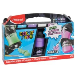 Helix Pack Of 5 Maped Color Peps Metallic Poster Paint Washable 75ml