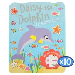 Pack Of 10 Ocean Creatures Colouring Book 100 Stickers 72 Pages -XS Stock Shop FERN7758070 10 1600 1