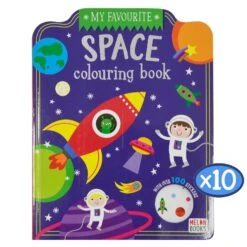 10 X My Favourite Colouring Book 100+ Stickers Creative Fun Art -XS Stock Shop FERN8667 10 opt