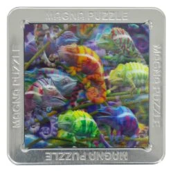 3D Picture Magna Puzzle Square Magnetic Tiles 16 Piece Tin 15cm -XS Stock Shop GBC21201 opt