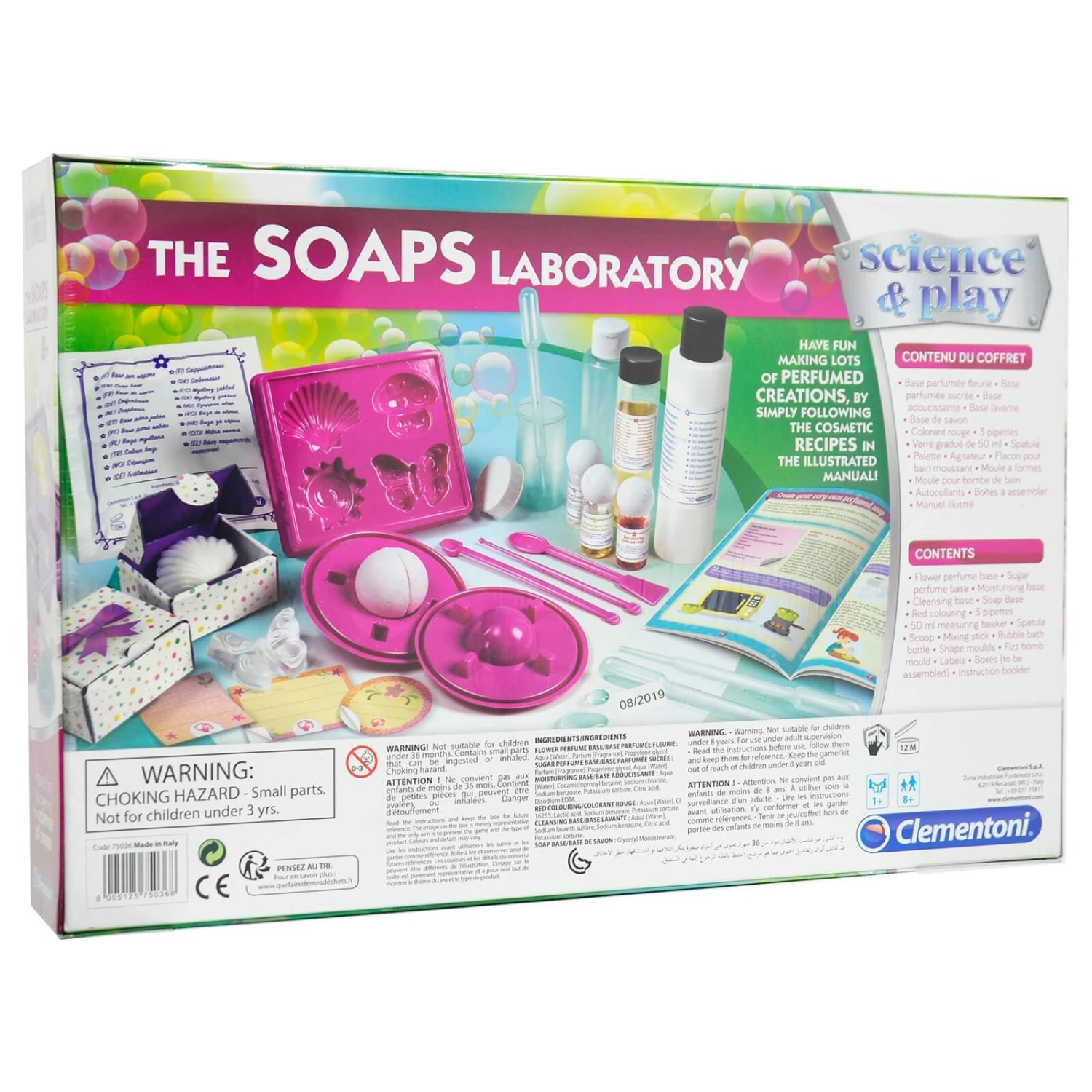 Clementoni Soaps Laboratory Science & Play Kit Perfume Cosmetic Creations 8+ 2 Clementoni Soaps Laboratory Science & Play Kit Perfume Cosmetic Creations 8+ - Image 2
