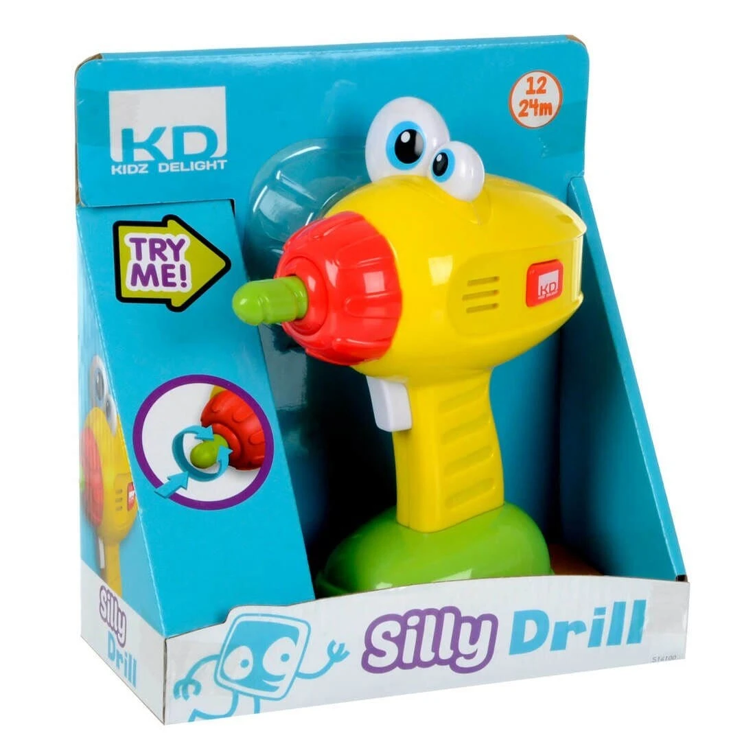 Silly Drill Toy Tool Funny Sounds Push Nose Spinning Bit 1 Silly Drill Toy Tool Funny Sounds Push Nose Spinning Bit