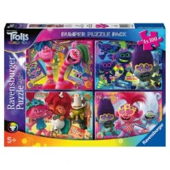 Ravensburger Trolls World Tour Bumper Jigsaw Puzzle Pack 4 X 100 Pieces
