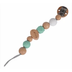 Eichhorn Baby Pure Dummy Chain Clip On Holder Natural Wood 0m+ -XS Stock Shop GRA100005700 6406 3