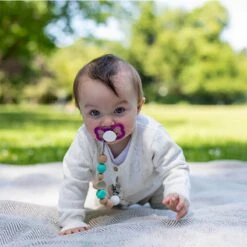 Eichhorn Baby Pure Dummy Chain Clip On Holder Natural Wood 0m+ -XS Stock Shop GRA100005700 6406 4 opt