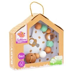 Eichhorn Baby Pure Dummy Chain Clip On Holder Natural Wood 0m+ -XS Stock Shop GRA100005700 6406 5 opt