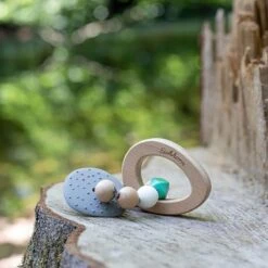 Eichhorn Baby Pure Teething Ring Wooden Beads Textured -XS Stock Shop GRA100005712 6406 4 opt