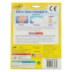 Crayola Ultra Clean Washable Markers Colour Max 8 Pack -XS Stock Shop GRA58 7808 5993 2 opt
