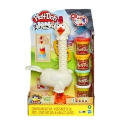 Play-Doh Animal Crew Cluck-a-Dee Feather Fun Chicken 4 Tubs