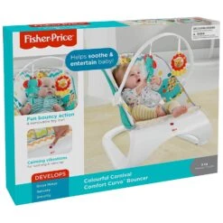 Fisher Price Curve Bouncer Seat Baby Soothe Comfort Entertain -XS Stock Shop GRAFDG32 5894 9864 3 opt