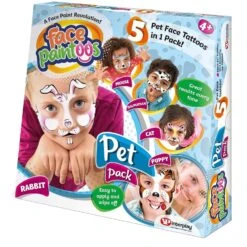 Face Paintoos Pack 5 Tattoos Designs Fancy Dress Fun Art -XS Stock Shop GRAFP002 6119 1 opt