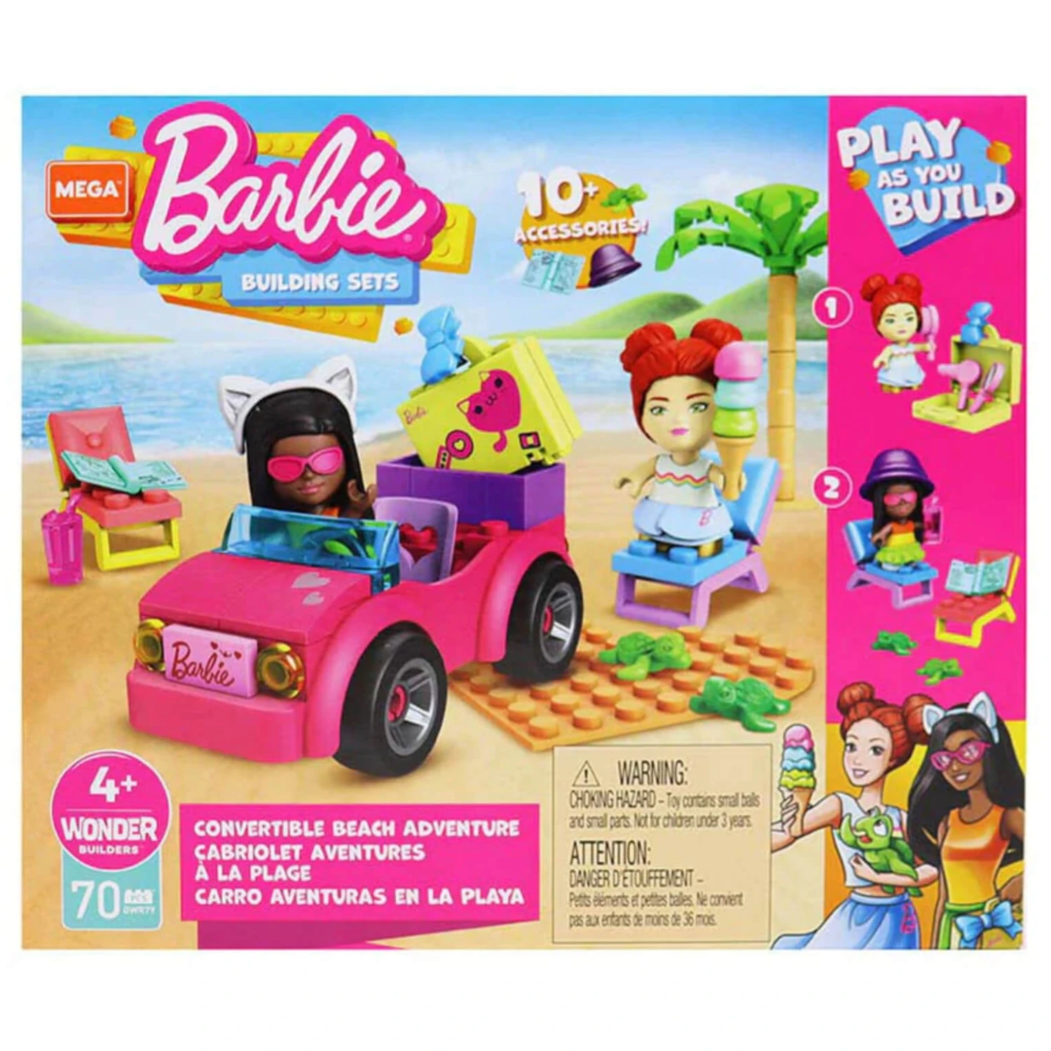 Barbie Mega Construx Building Set 2 Micro Dolls Over 70 Pieces 2 Barbie Mega Construx Building Set 2 Micro Dolls Over 70 Pieces - Image 2
