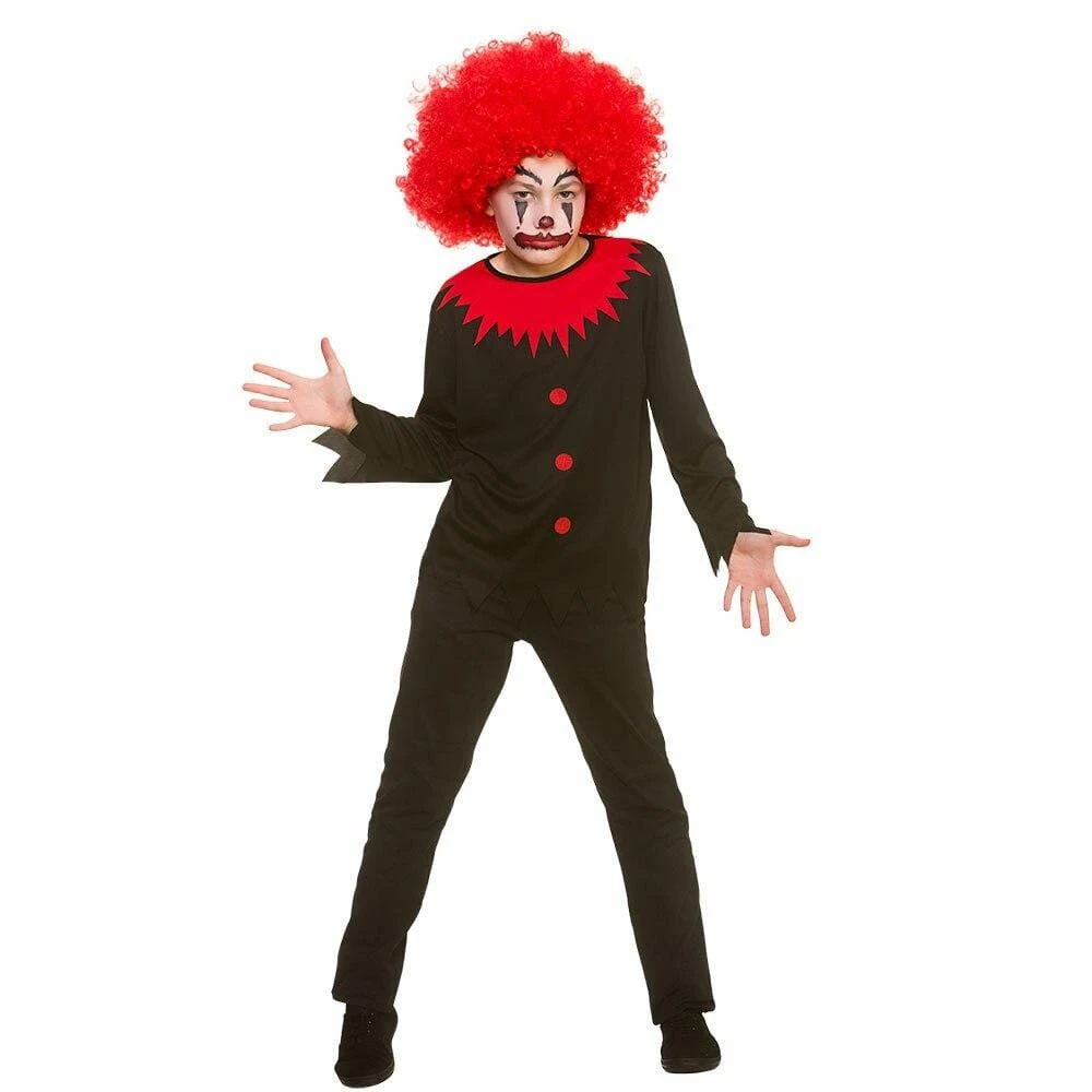 Freaky Clown Shirt Childs Fancy Dress Halloween Party Scary 1 Freaky Clown Shirt Childs Fancy Dress Halloween Party Scary