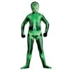 Kids X-Ray Skinz Green Skeleton Body Suit Fancy Dress Play