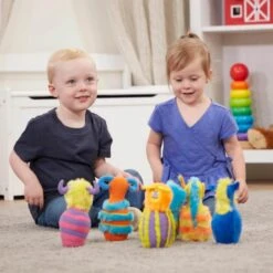 Melissa & Doug Plush Monster 6 Pin Bowling Game With Storage Bag -XS Stock Shop HEA12210 3 opt