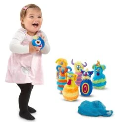 Melissa & Doug Plush Monster 6 Pin Bowling Game With Storage Bag -XS Stock Shop HEA12210 4 opt