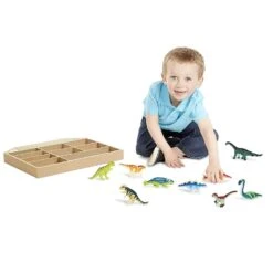 Melissa & Doug Dinosaur Party Play Set 9 Figures In Wooden Tray -XS Stock Shop HEA12666 3 opt