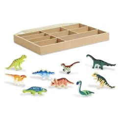 Melissa & Doug Dinosaur Party Play Set 9 Figures In Wooden Tray -XS Stock Shop HEA12666 4 opt