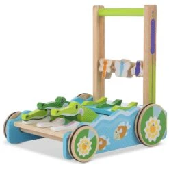 Melissa & Doug Chomp & Clack Alligator Wooden Push Along Toy -XS Stock Shop HEA13129 3 opt