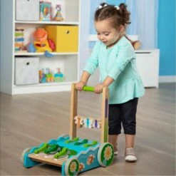 Melissa & Doug Chomp & Clack Alligator Wooden Push Along Toy -XS Stock Shop HEA13129 4 opt