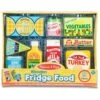 Melissa & Doug Wooden Fridge Food Play Set Hand Painted 9 Pieces